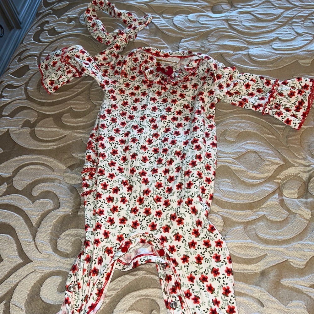 Haute baby onesie with headband - worn for ten minutes